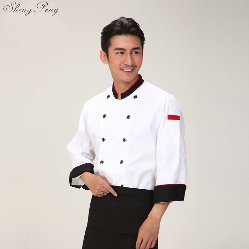 Chaqueta de chef para hombre, uniforme de camarero, hotel, restaurante, uniforme de cocinero, ropa de verano, Q404