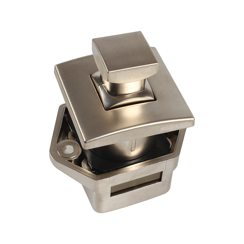 TYTXRV 1 Uds RV caravana barco cajón pestillo cerraduras de botón para herrajes para muebles Camper coche cerradura de empuje para puerta de armario de cocina: Grey