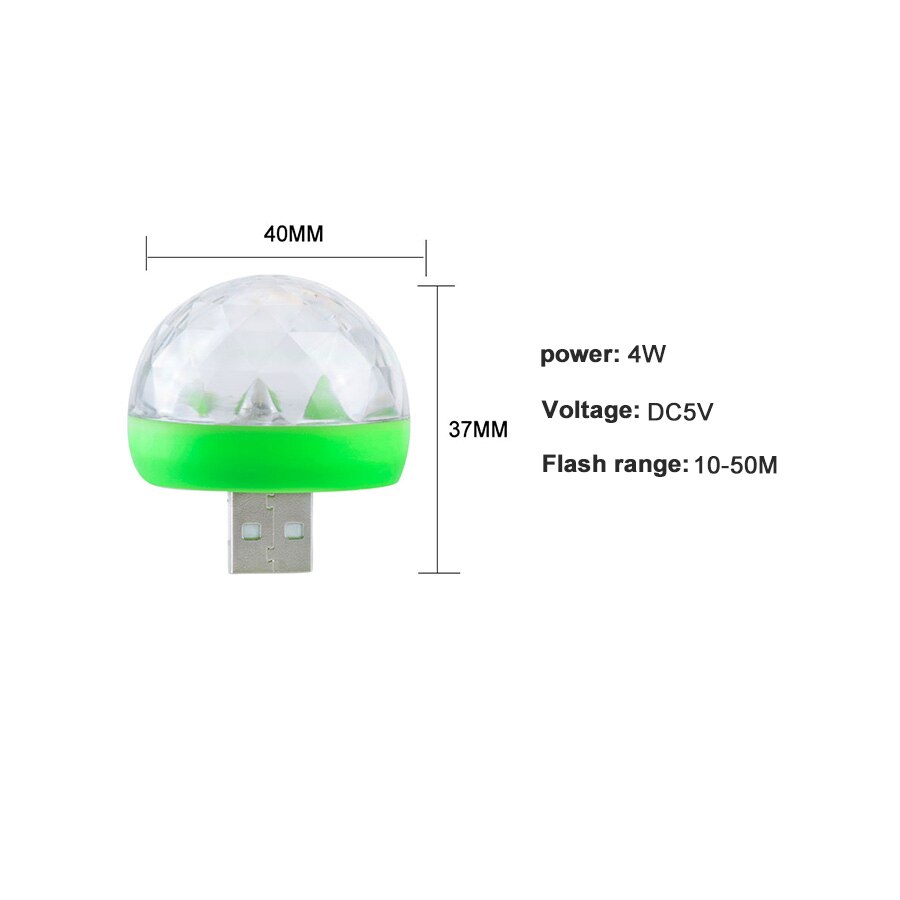 Mini luces de discoteca USB, Luz Portátil de en casa, CC de 5V, Led alimentada por USB, Bola de de escenario, iluminación de DJ, de Karaoke, Led de Navidad: Package D