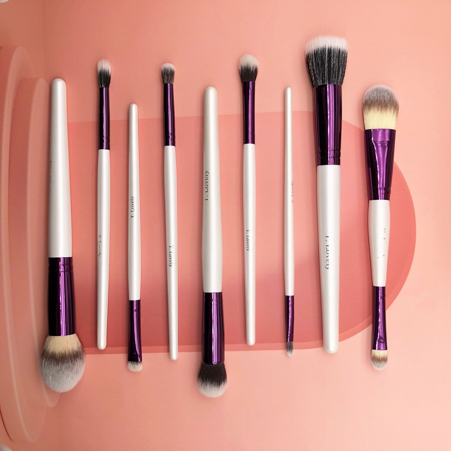 YLovely-Super Macio Sintético Cabelo Maquiagem Brush Set, Punho De Madeira, Sombra Tool Kit, Homem, Alta Qualidade
