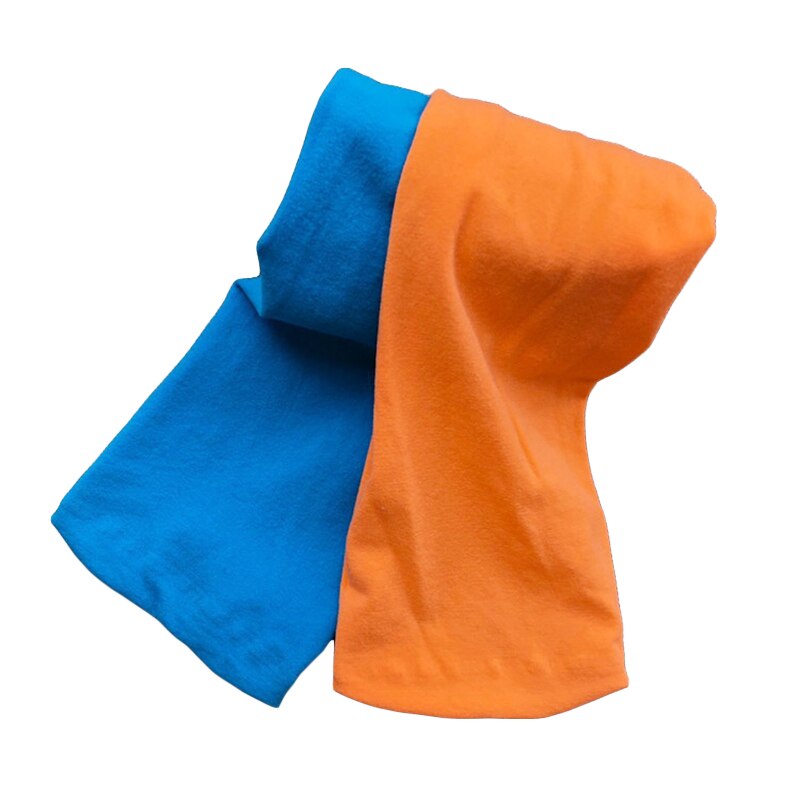 printemps et automne fille couleur bébé velours Ballet collants enfants deux couleurs couture Leggings AB chaussettes enfants danse collants: Turquoise-Orange