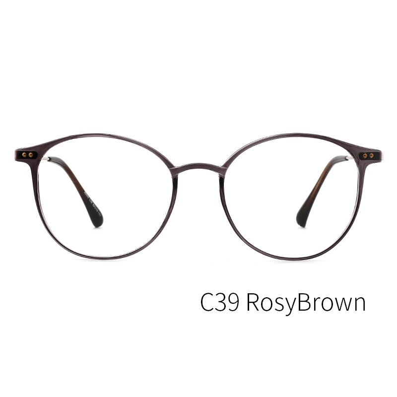 KANSEPT Acetate Glasses Frame Women Round Prescription Eyeglasses Ultralight Myopia Circle Eye Glasses Frame 90045: 90045C39