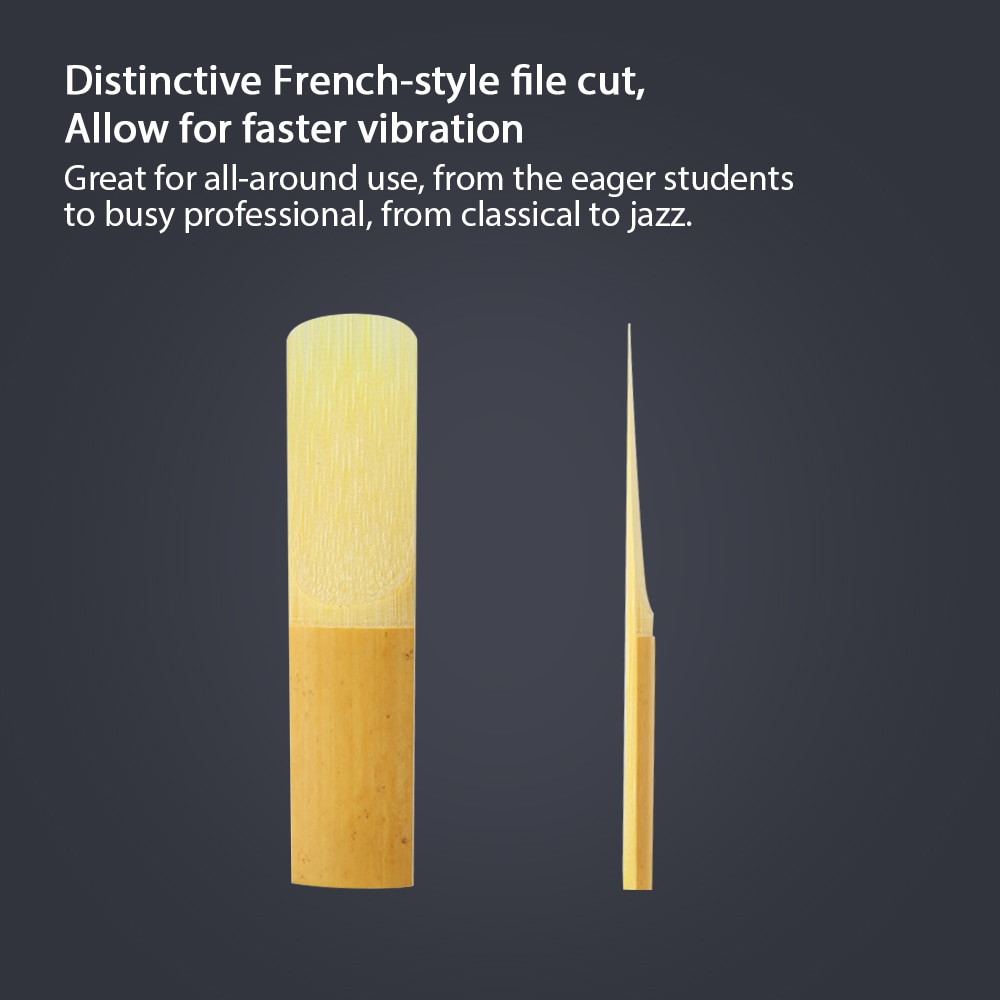 Ammoon 10 stuks/doos altsaxofoon rieten sterkte 2.5/ 3.0 saxofoon traditionele rieten saxofoon accessoires