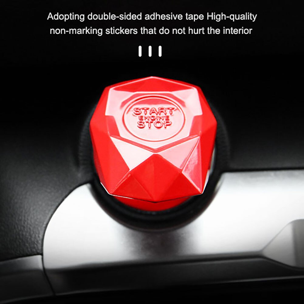 Auto Contactslot Bescherming Cover Stickers Startknop Decoratie Cap Met Deksel Keyless Knop Gemodificeerde Auto Interieur Styling