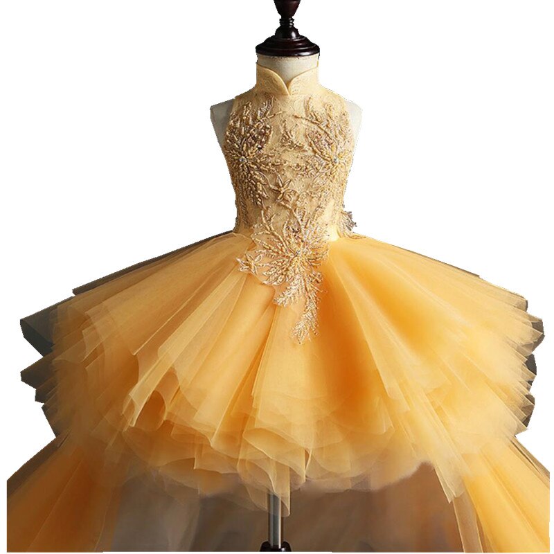 Communion Dress Butterfly Flower Girl Dress Fancy Tulle Lace Short Sleeved Pageant Dress Ball Gown Princess (4 colors) main image 0