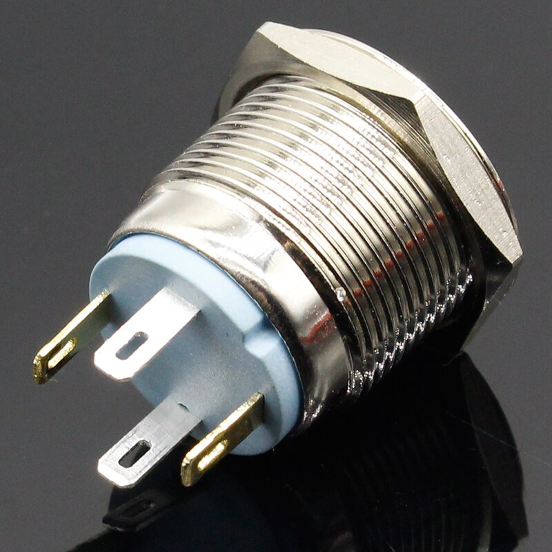 19mm Wasserdicht Momentary Edelstahl Metall Türklingel Glocke Horn Push Button Schalter LED Auto Auto