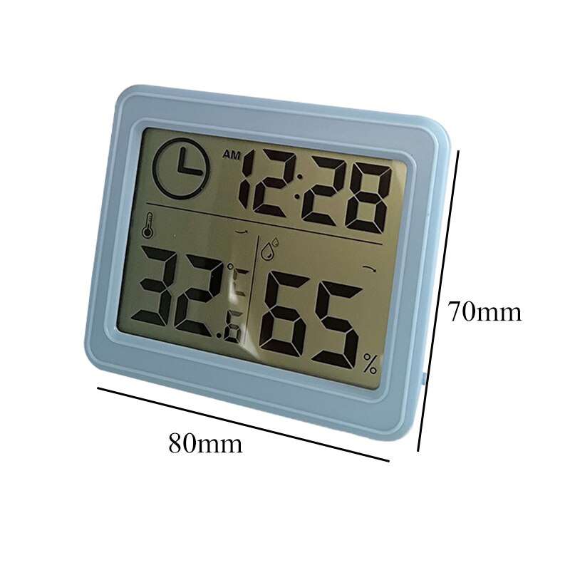 Thermometer Hygrometer Gauge Indicator Indoor/Outdoor Weather Station Automatic Electronic Temperature Humidity Monitor Clock