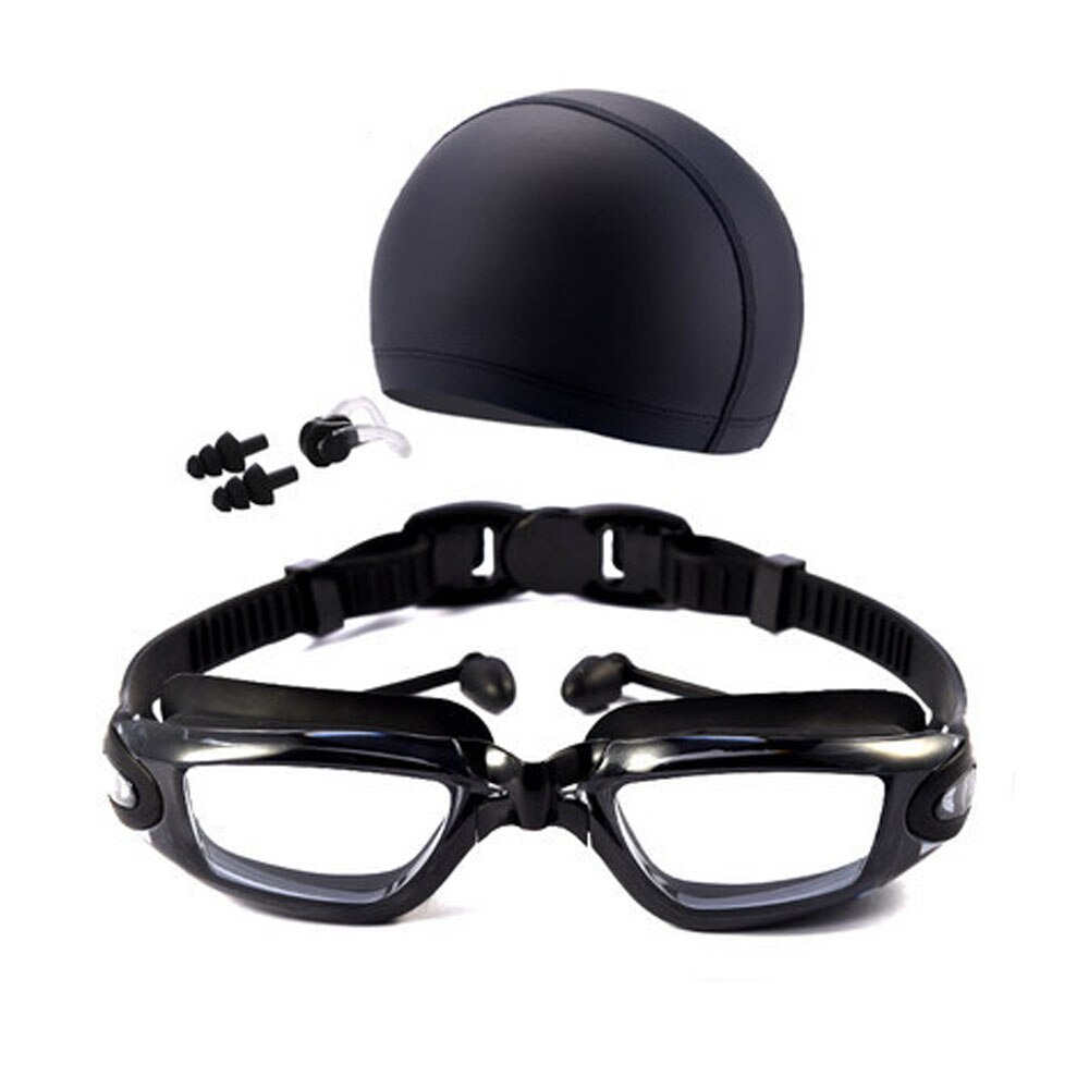 5-in-1 swimming goggles adult HD waterproof anti-fog goggles with swimming cap set
