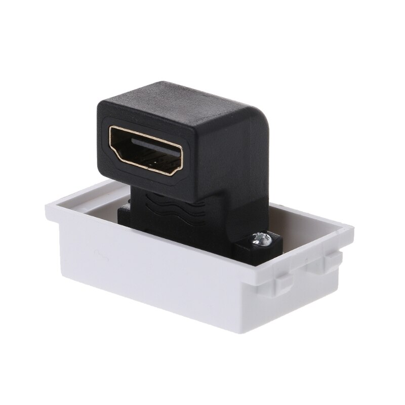 90 HDMI Female to Female Connector with Angle Side HDMI Wall Plate