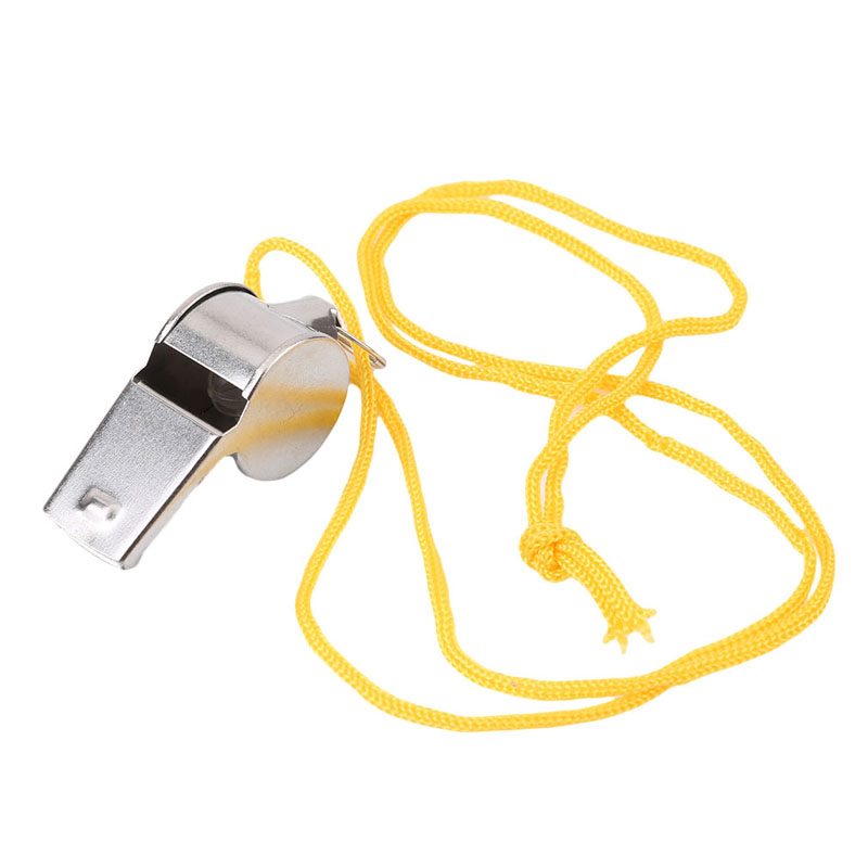 Metal Whistle Referee Sport Rugby Stainless Steel With Rope Party Training School Soccer Football Basketball Cheerleaders Cheer