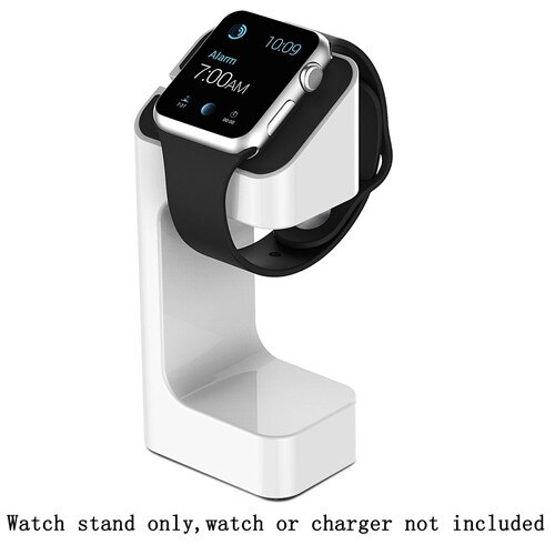 Charger Stand Voor Apple Horloge 4 44Mm 40Mm Iwatch Band 42Mm/38Mm Draadloze Ondersteuning Charger stand Apple Horloge 3 2 1 Accessoires: white