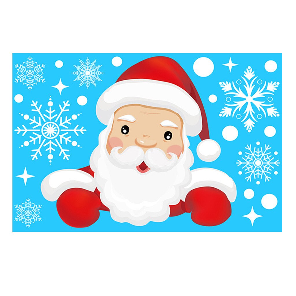 Christmas Stickers For Window Double-sided Static Window Stickers Glass Stickers Xmas Decor For Home Wall Stickers Year: L