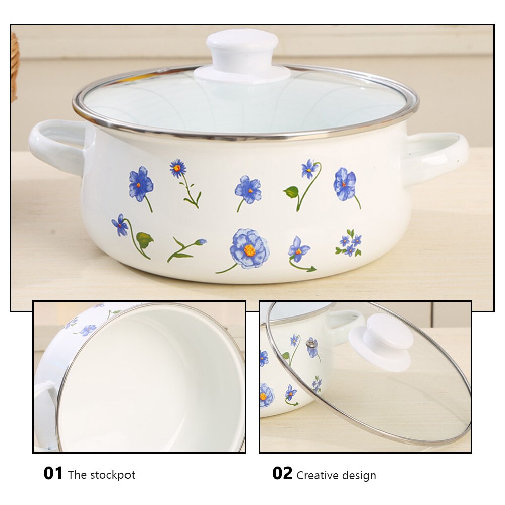 Household Cooking Pot Enamel Pot Home Stockpot Supply Stewed Chicken Soup Pot