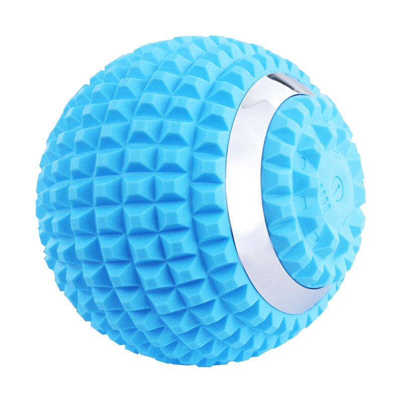 Siliconen Elektrische Yoga Bal Diepe Spier Trillingen Fitness Bal Verstelbare Voet Massage Fascia Bal 3D Vibratie Massage Bal: 01 blue