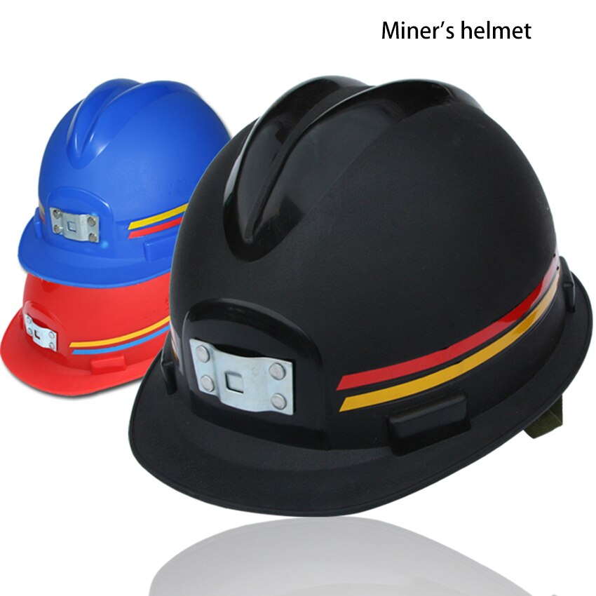 Miner&#39;s Safety Helmet Underground Working Helmet Damping Cotton Adjustable Hard Hat ABS Anti-static Miner hat for Construction