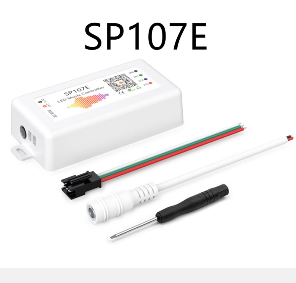 WS2812B Led Strip Licht Controller Blue Tooth SP105E SP110E Wifi SP108E SP511E Muziek SP107E SP601E WS2811 SK6812 Lichten DC5V-24V: SP107E