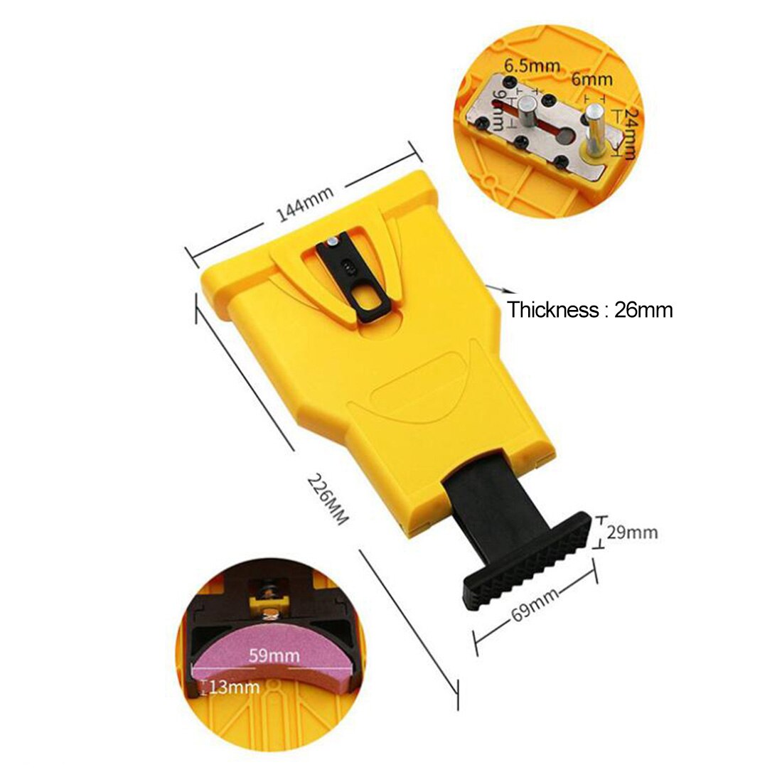 Chainsaw Teeth Sharpener Portable Sharpen Chain Saw Bar-Mount Fast Grinding Sharpening Chainsaw Chain Woodworking Tools