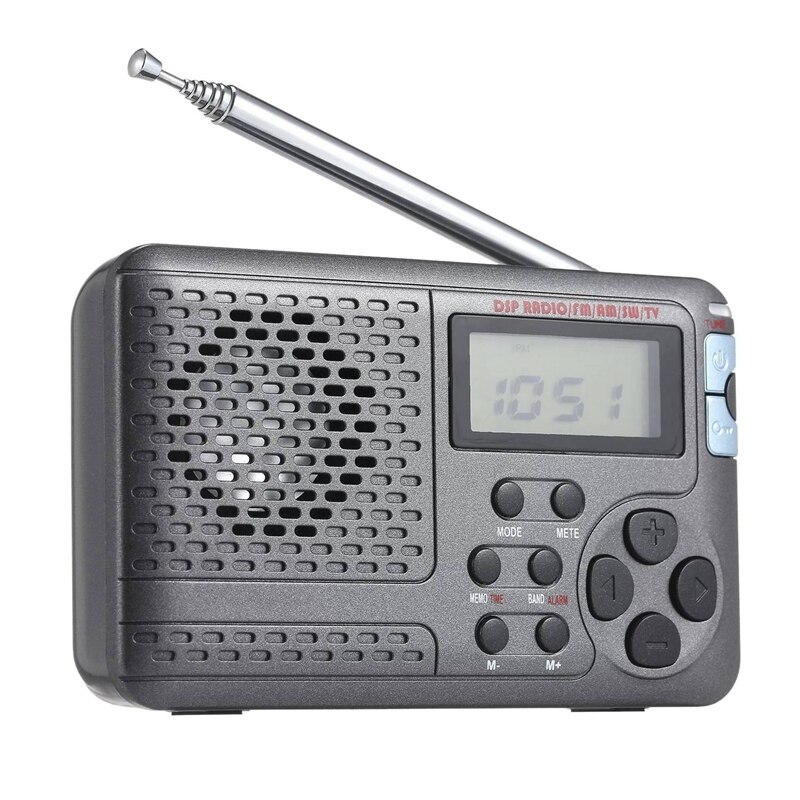 Portable Radio Am/Fm/Sw Pocket Radio with Lcd Screen Multi-Band Digital Stereo Dsp Radio Receiver