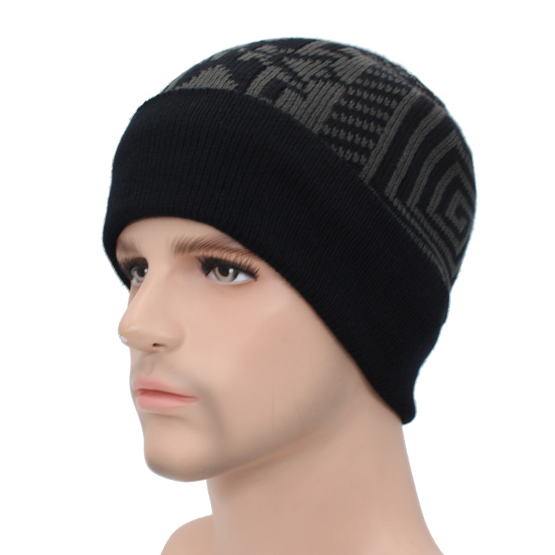 AETRUE Skullies Beanies Winter Knitted Hat Beanie Scarf Men Winter Hats For Men Women Caps Gorras Bonnet Mask Brand Hats: black