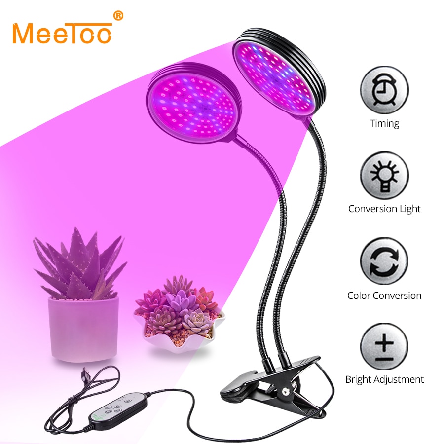 USB LED Plant Grow Light Full Spectrum 1/2/3 Heads Dimmable Timing Phyto Lamp For Plant Greenhouse Indoor Grow Box Tent Fitolamp