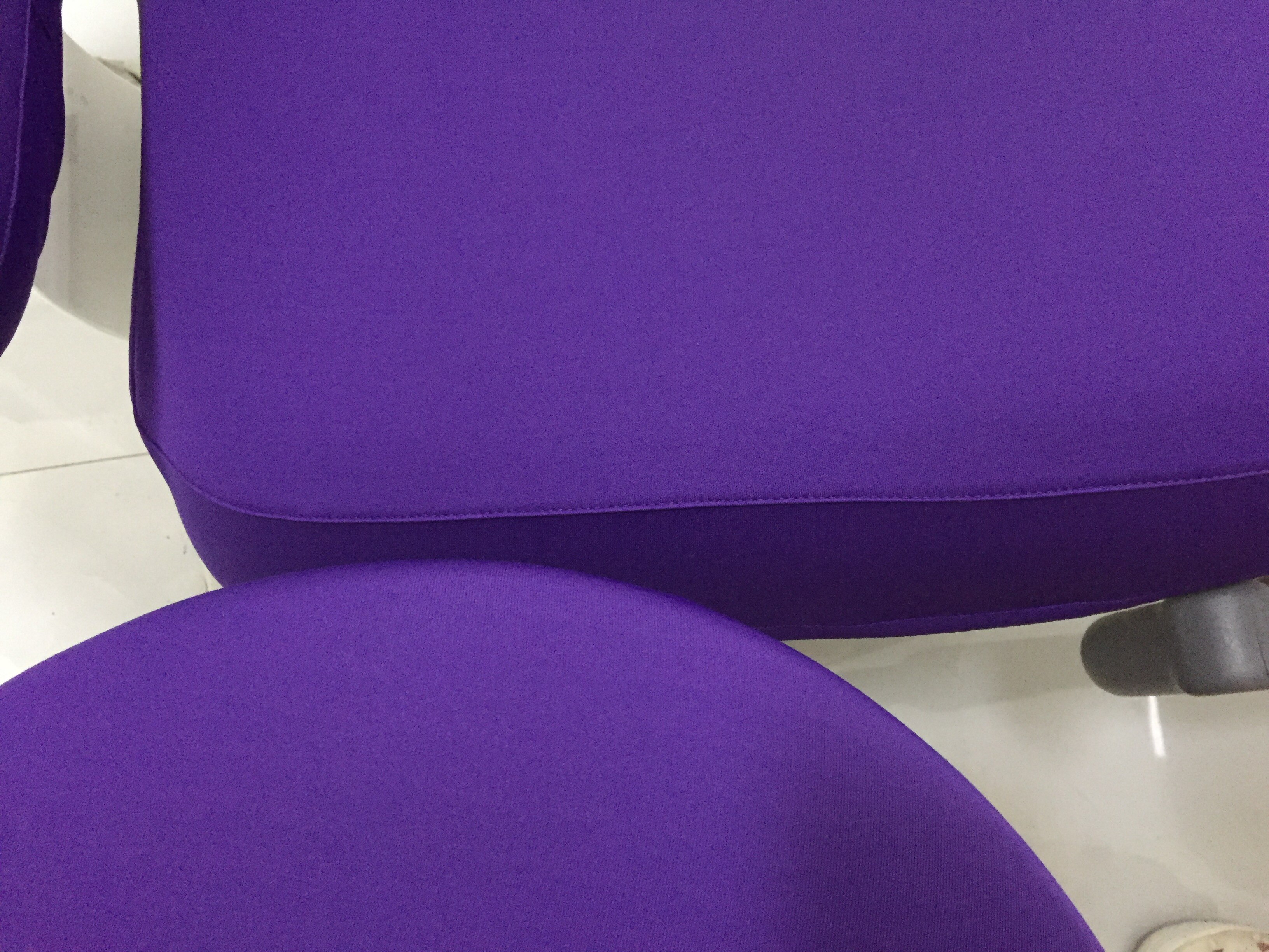 Funda de tela para silla de dentista, Protector de taburete, mangas lavables, respaldo morado oscuro