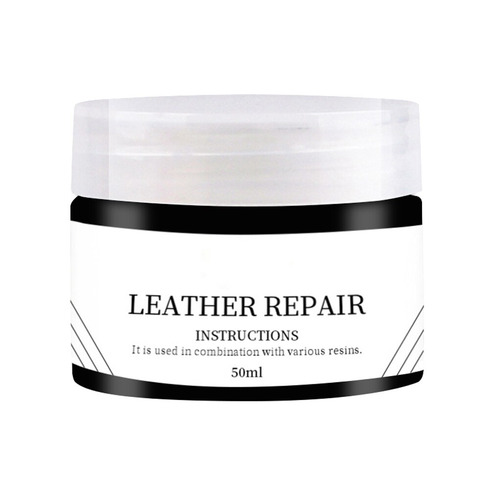 Leather Recolor Cream Repair Gel Scratch Remover for Leather Furniture Sofa Bag Shoes Care Cleaning 50ml TP: Black