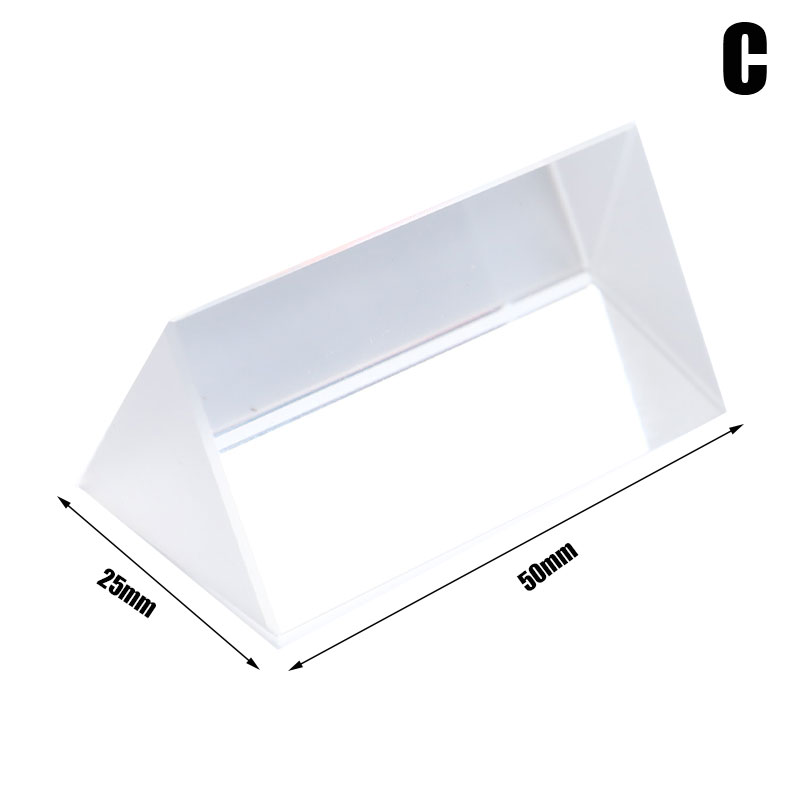 30*30*30*30mm Triangular Prism Rainbow Prisma Crystal Photographic Physics Light Experiment Color Children's Light Experiment: C