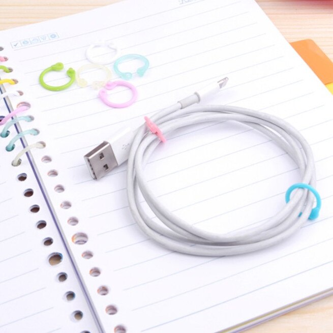 SHARKBANG S/L/XL Candy Color Loose Leaf Binder Book Rings 8/16/30pc In Transparent Box Buckle Rings Stationery Supplies