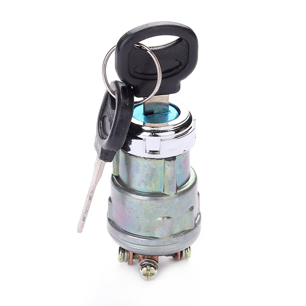 Interruptor de arranque de encendido para coche y barco, dispositivo de arranque de 4 posiciones de 12V con 2 llaves para motor de gasolina, máquinas de granja, cosechadoras