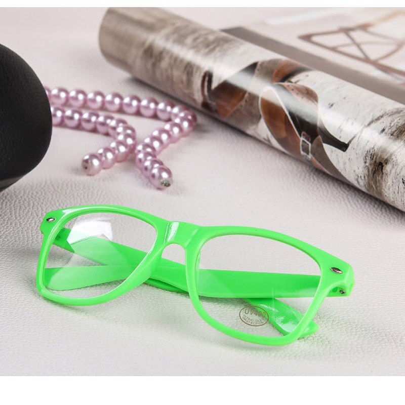 RBROVO Clear Glasses Frame Women Transparent Spectacle Frames Square Eyeglasses Frame Women Vintage Optical Frame Female: Green-T