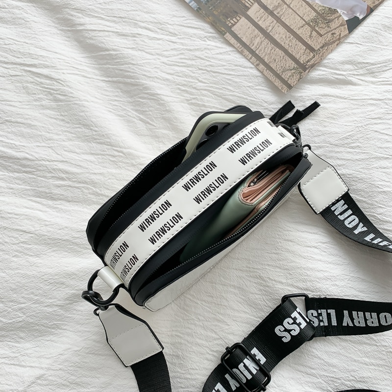 Axukes kamerataske ms. lille firkantet taske bredbånd skulder messenger taske rejsetaske
