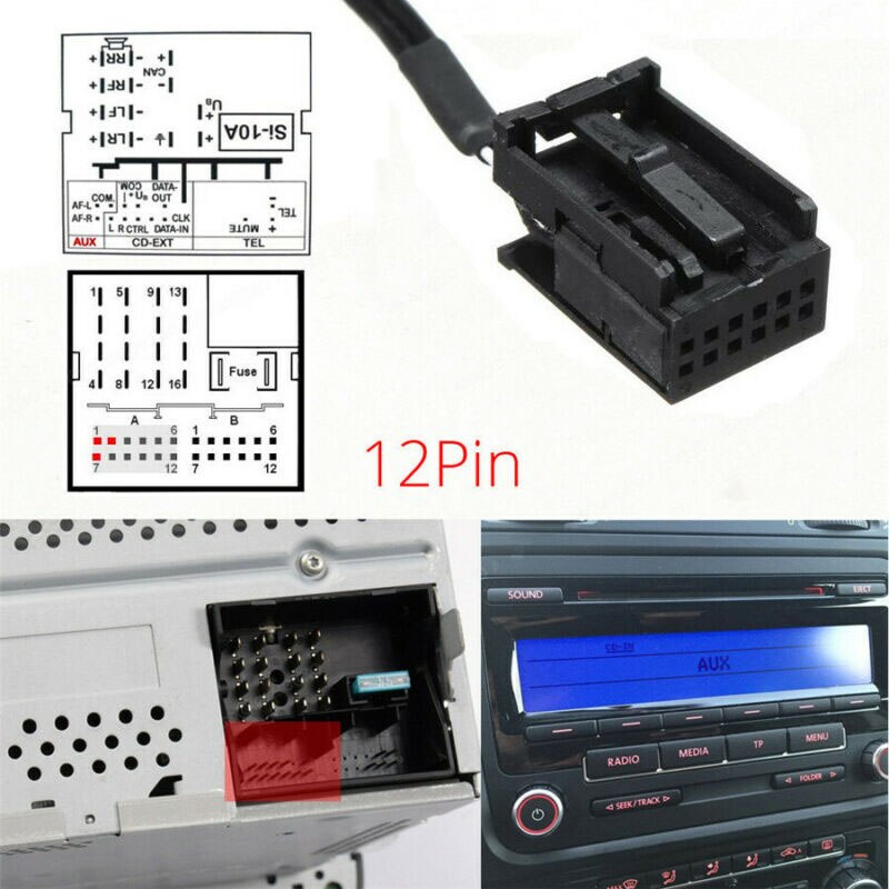 Connector Bluetooth Adapter cable For Ford Focus Mk2 Wireless Aux 12V For C-MAX Mk1 Car