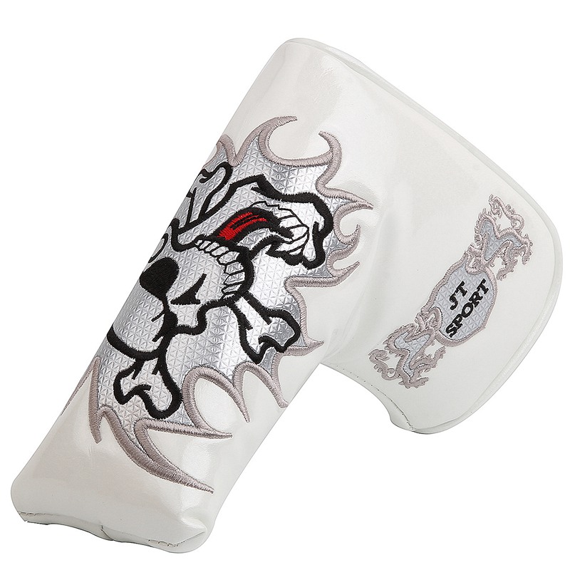 Golf putter clown joker cover Blade Putter Headcover cameron Johnny jackpot blade putter scotty headcovers: Red Skull