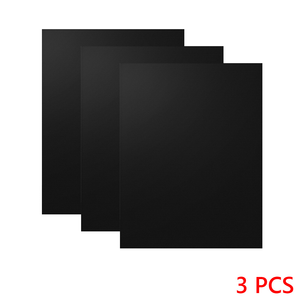Heat Non-Stick BBQ Mat Resistant Reusable Easy Clean Grill Mat Sheet Baking Sheet Portable Outdoor Picnic Cooking Barbecue Tool: 3pcs