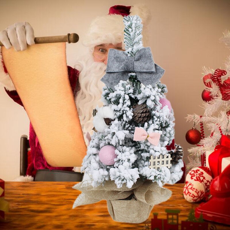 3D DIY Tabletop Mini Christmas Tree Home Decorations Year Festival Miniature Artificial Tree Ornaments 45Cm