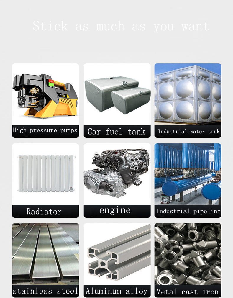 The 100/65g Industrial Repair Paste Glue Heat Resistance Cold Weld Metal Repair Paste A&amp;B Adhesive Gel Casting Agent Tools