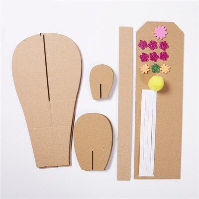 Bricolage Art et artisanat jouets pour enfants Carton papier matériel manuel belle Cactus cadre maternelle éducatif fille garçon jouets: Default Title