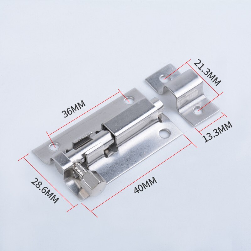 1.5/2/3/4 zoll Lange Edelstahl Tür Schrauben Latch Gate Sicherheits Schloss Tür Hardware 5 Farben Solide schiebe Bolzen Latch Hardware: 2inch--Silver