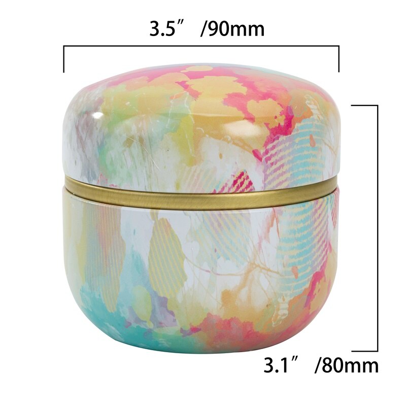 Japanse Stijl Bloem Rose Thee Box Ronde Vorm Blik Opbergdoos Candy Cookie Container Thee Jar Blikjes Case