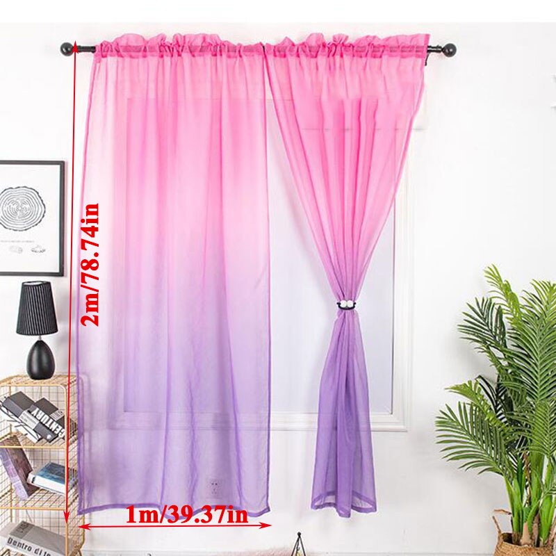 Cortinas arcoíris DE BODA modernas, cortinas de gasa opacas para balcón, sala de estar, cocina, baño, tratamientos de ventana