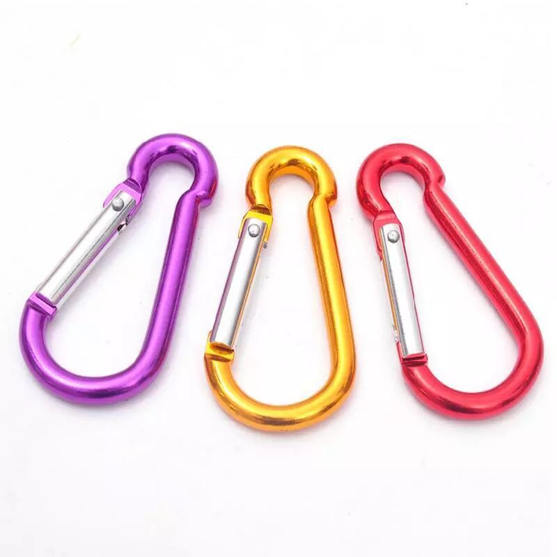 1-10Stck Klettern Geschmack Karabiner Camping Wandern Haken draussen Sport Multi Farben Aluminium Sicherheit Schnalle Keychain Zufällige Farbe