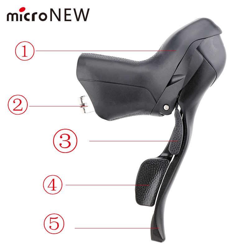 MicroNEW Rennrad Schalthebel 3x7 3x8 3x9 3x10 Geschwindigkeit Bremshebel Fahrrad 2x7 2x8 2x9 2x10 Geschwindigkeit Vorderrad Schaltwerk Für Shimano