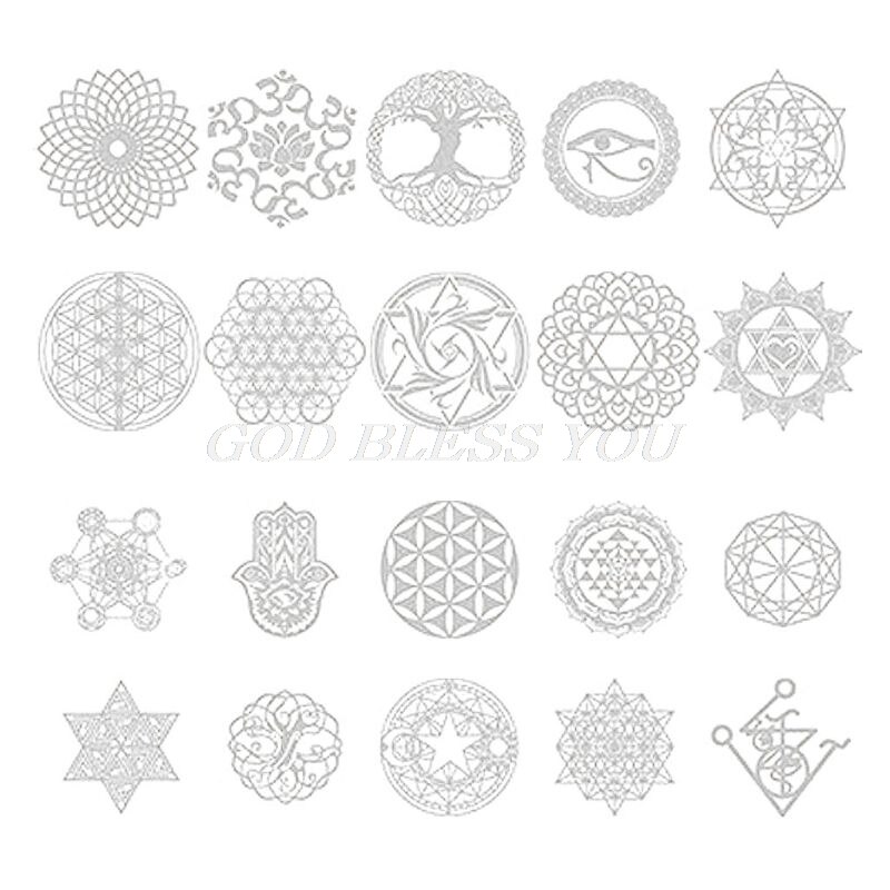 20 stk hellig geometrisk kobber orgonitt klistremerke blomst liv tre diy energi tårn pyramide materiale epoksy harpiks kunst håndverk: Sb