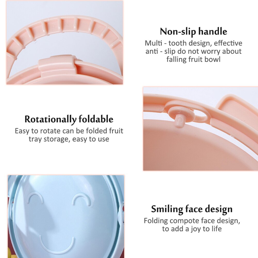 Foldable 3-Layer Fruit Plate Food Display Stand Dried Fruit Tray Folding Snack Rack Dessert Stand for Living Room Home Party