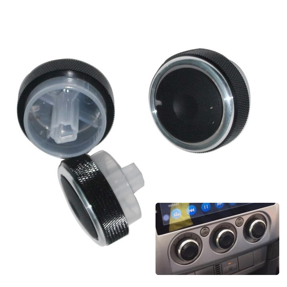 3pcs Air Conditioning Control Switch AC Knob Fit for Ford Focus 2 3 (Black)