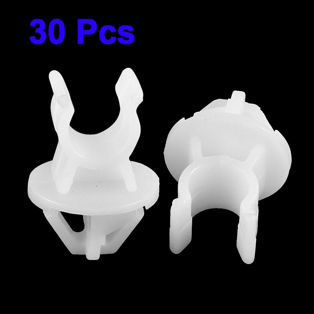 25mm Rivets Bumper Retainer Clip Fastener Holder 30pcs White Panel Hood Prop Rod Clamp 1.0 inches Durable for Honda