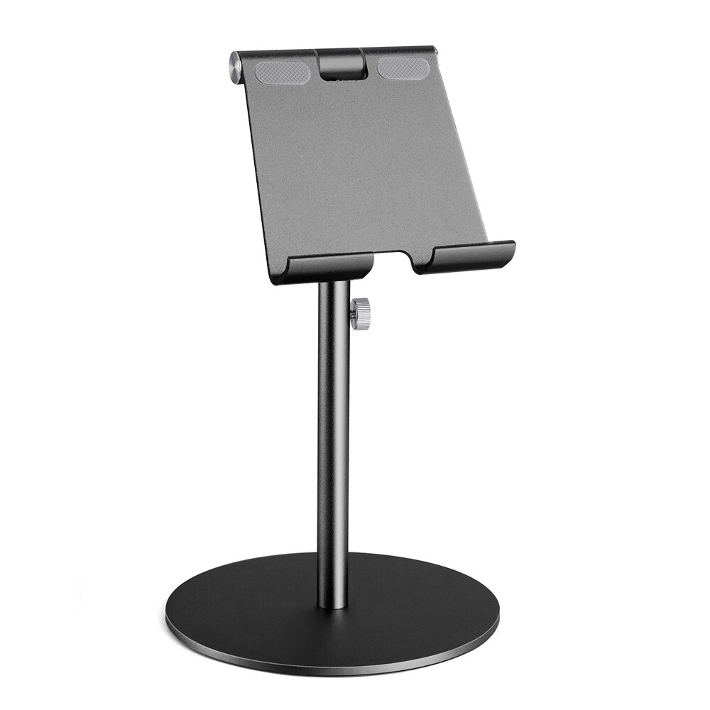 Large Size & Height Adjustable Aluminum Tablet Stand 360° Rotation Desk Tablet Holder for iPad Tab Kindle Nintendo Switch(4-13"): Black