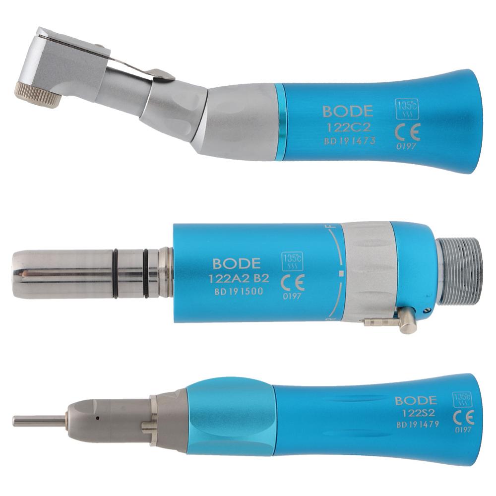 Pièce à main dentaire à basse vitesse couleur nez droit contre-Angle moteur pneumatique Turbine à Air BODE 2 trous/4 trous B2/M4 rose/bleu/noir: low kit B2 BU