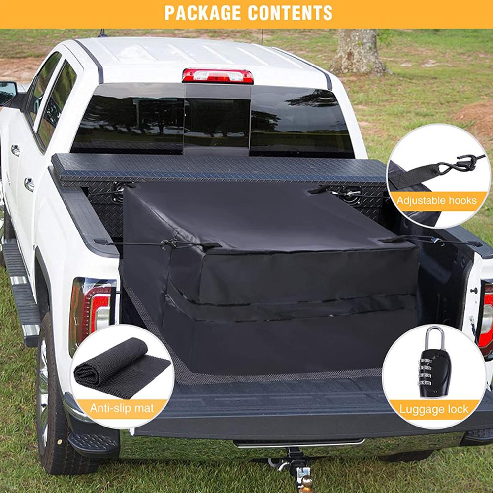 Waterproof Truck Bag Cargo Bag Truck Bed Storage Rack Cargo Carrier Luggage Bags For Van Pickup Truck 127x104x44cm