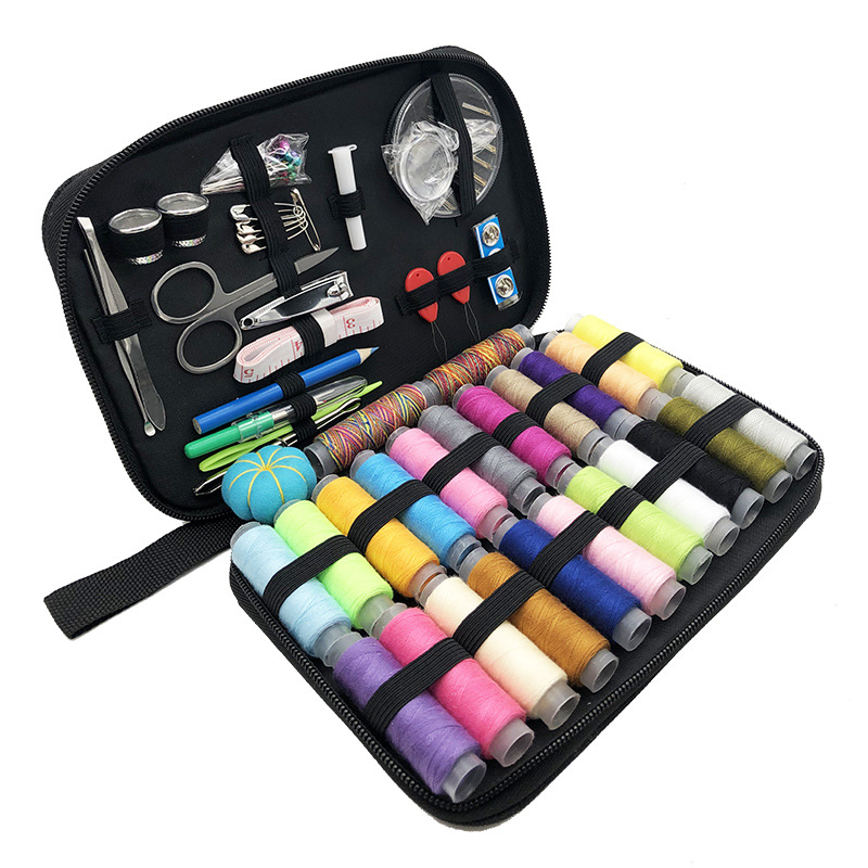 Caja de costura multifunción, Kit de viaje de 68-230 piezas, bolsa de almacenamiento de hilo de aguja de puntada, tela artesanal, de Navidad para mamá: Chocolate